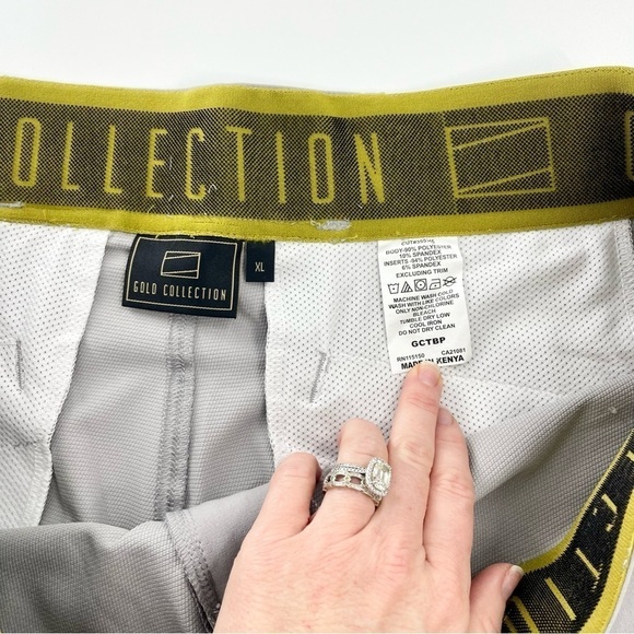 NWOT Men’s Rawlings Gold Collection Performance Baseball Pants Dry Fit XL Grey - Picture 14 of 16